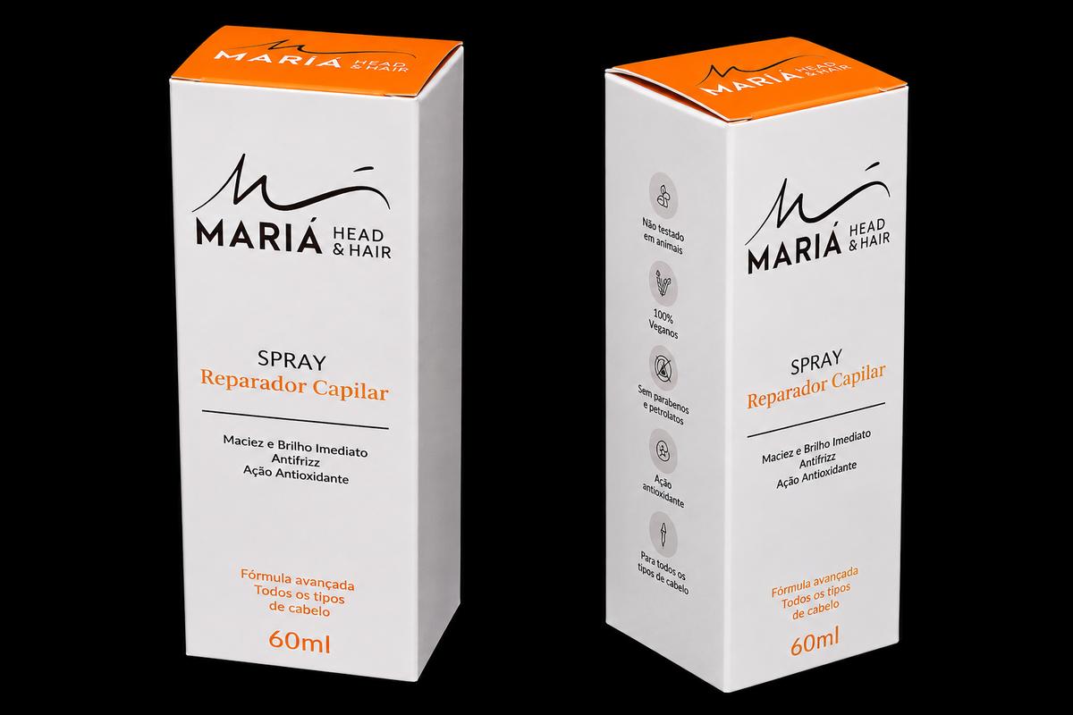 Cartucho branco para spray capilar — Mariá Head & Hair